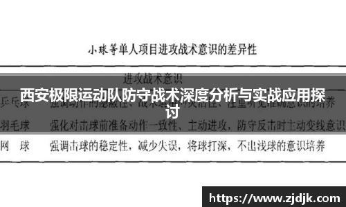 西安极限运动队防守战术深度分析与实战应用探讨