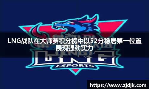 LNG战队在大师赛积分榜中以52分稳居第一位置展现强劲实力